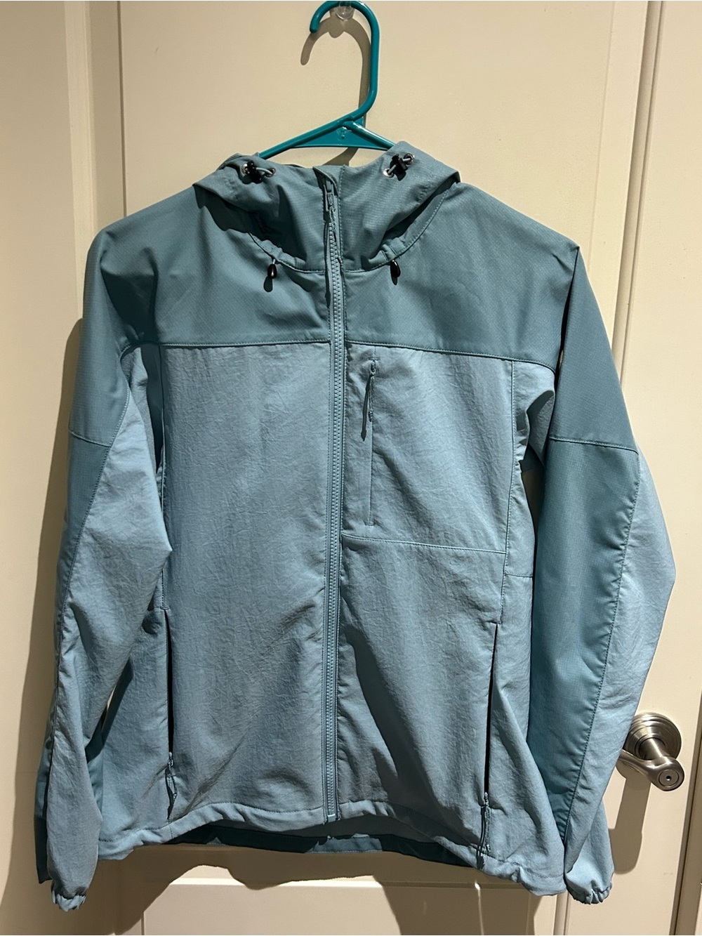 Fjallraven Light Blue Women's Hooded Windbreaker